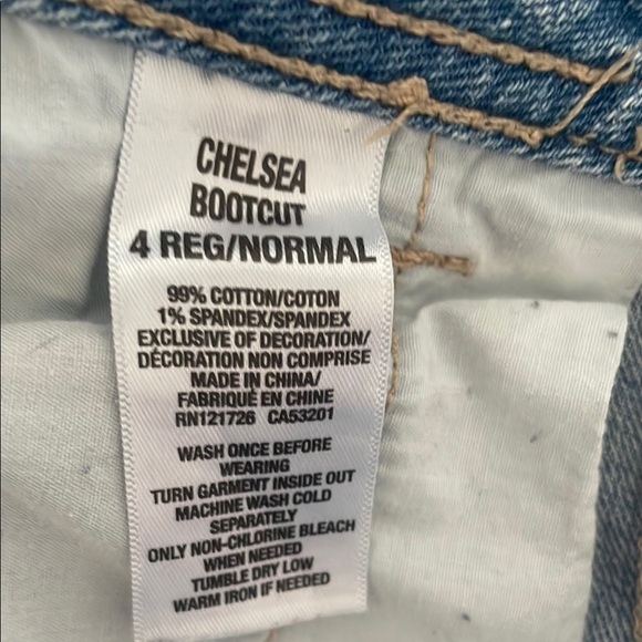 Aeropostale Women's Distressed Boot Cut Blue Jeans - Picture 8 of 9